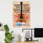 Retro Music Festival Poster ポスター (ホームオフィス)