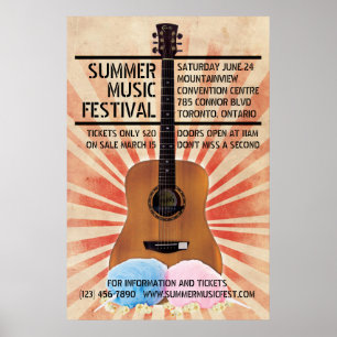 Retro Music Festival Poster ポスター