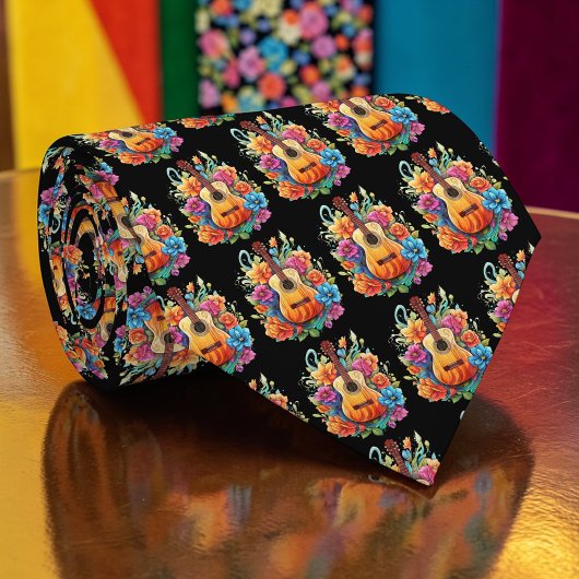 Retro Music Guitar Custom Necktie Tie ネクタイ