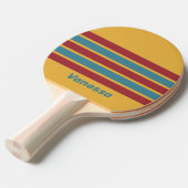 Retro Mustard Seed Across Striping with Name 卓球ラケット (正面アングル)