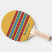 Retro Mustard Seed Across Striping with Name 卓球ラケット (横)