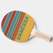 Retro Mustard Seed Horizon Striping with Name 卓球ラケット (横)