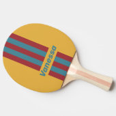 Retro Mustard Seed Pin Stripes with Name 卓球ラケット (横)