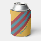 Retro Mustard Seed Stripes with Name 缶クーラー (缶裏面)