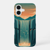 Retro Mystic Waterfall iPhone 16ケース (裏面)