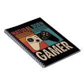 Retro Natural Born Gamer Funny ノートブック (右側)