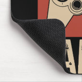 Retro Natural Born Gamer Funny マウスパッド (コーナー)