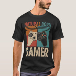 Retro Natural Born Gamer Funny Tシャツ