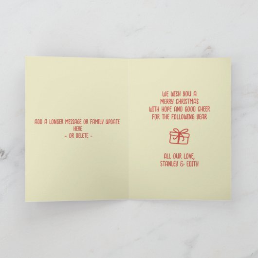 Retro Naughty Santa Deez Nuts Funny Christmas カード (内部)