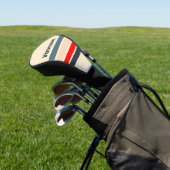 Retro Nautical Rainbow Across Striping with Name ゴルフヘッドカバー (インサイチュ)