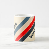 Retro Nautical Rainbow Striped with Name コーヒーマグカップ (中央)