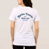 Retro Navy Après Tennis Social Club Custom White トライブレンドTシャツ (裏面)