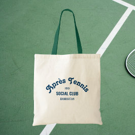 Retro Navy Après Tennis Social Club Green Handle トートバッグ