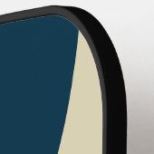 Retro Navy Fade Three Circle Stripe with Name ピックルボールラケット (左詳細)