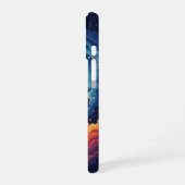 Retro Nebula Moon iPhone 16ケース (左側面)