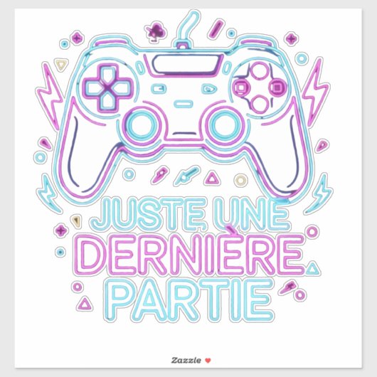 Retro Neon Gamer Sticker -  シール (シート)