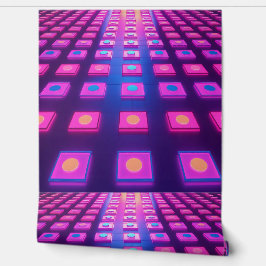 Retro Neon Glow Disco Dance Floor | Peel and Stick 壁紙