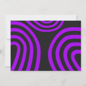 Retro Neon Purple Photo Graduate Announcement 招待状 (裏面)