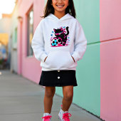 Retro Neon Soccer Cat Fun Gift for Players