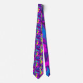 Retro Neon Tie-Dye Custom Necktie ネクタイ (正面)