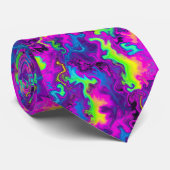 Retro Neon Tie-Dye Custom Necktie ネクタイ (ロール)