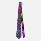 Retro Neon Tie-Dye Custom Necktie ネクタイ (正面)