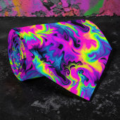 Retro Neon Tie-Dye Custom Necktie ネクタイ
