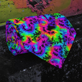 Retro Neon Tie-Dye Custom Necktie ネクタイ