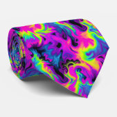 Retro Neon Tie-Dye Custom Necktie ネクタイ (ロール)