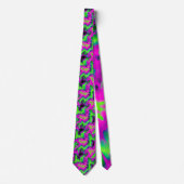 Retro Neon Tie-Dye Custom Necktie ネクタイ (正面)