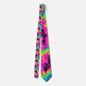 Retro Neon Tie-Dye Custom Necktie ネクタイ (裏面)