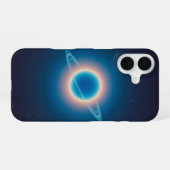 Retro Neptune Glow iPhone 16ケース (裏面横)