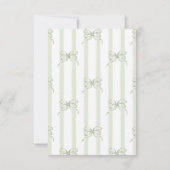 Retro Neutral Bow Cafe Bebe Coffee Baby Shower サンキューカード (裏面)