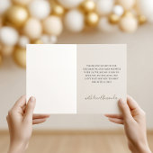 Retro Neutral Bow Cafe Bebe Coffee Baby Shower サンキューカード