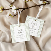 Retro Neutral Bow Cafe Bebe Coffee Baby Shower フェイバータグ