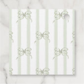 Retro Neutral Bow Cafe Bebe Coffee Baby Shower フェイバータグ (裏面)