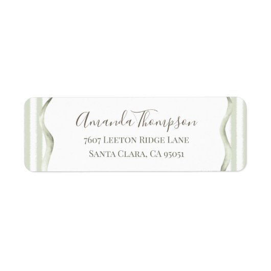 Retro Neutral Bow Cafe Bebe Coffee Baby Shower ラベル (正面)