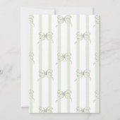 Retro Neutral Bow Cafe Bebe Coffee Baby Shower 招待状 (裏面)