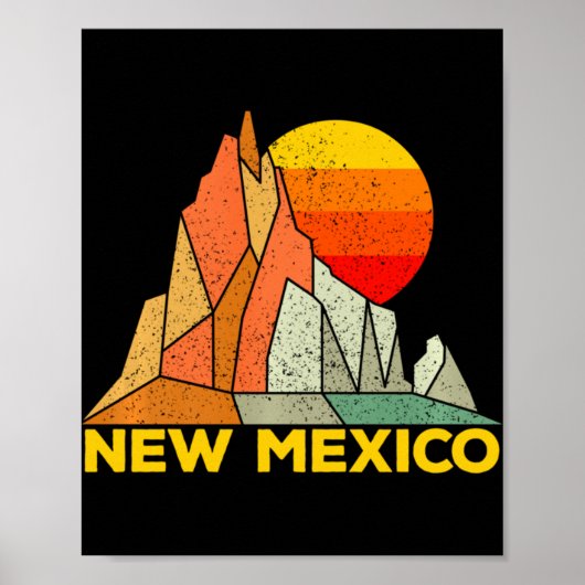 Retro New Mexico Gift For People From New Mexico L ポスター (正面)