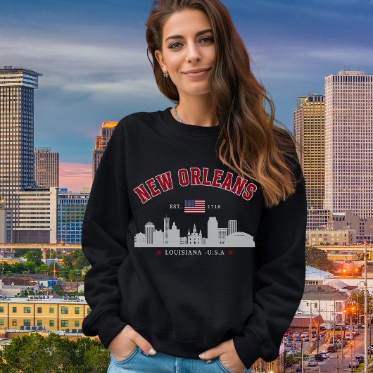 Retro New Orleans City Skyline Sweatshirt スウェットシャツ