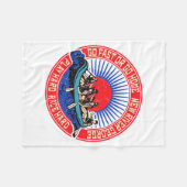 Retro New River George Rafting  フリースブランケット (正面(横))