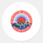 Retro New River George Rafting ラウンドシール (正面)