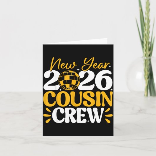 Retro New Year 2026 Cousin Crew New Years Eve Nye  カード (正面)