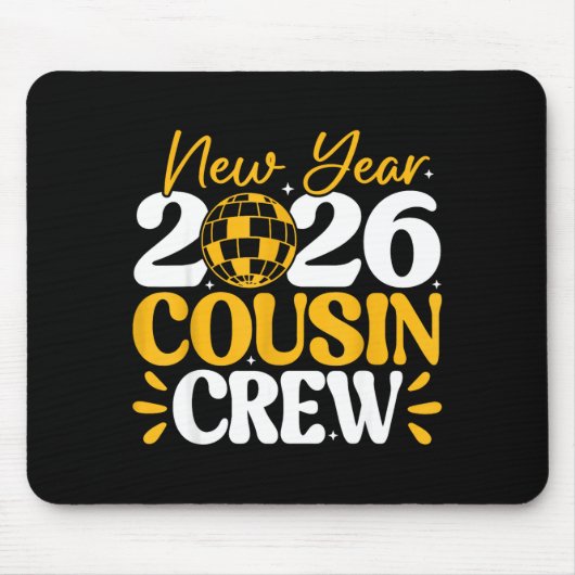 Retro New Year 2026 Cousin Crew New Years Eve Nye  マウスパッド (正面)