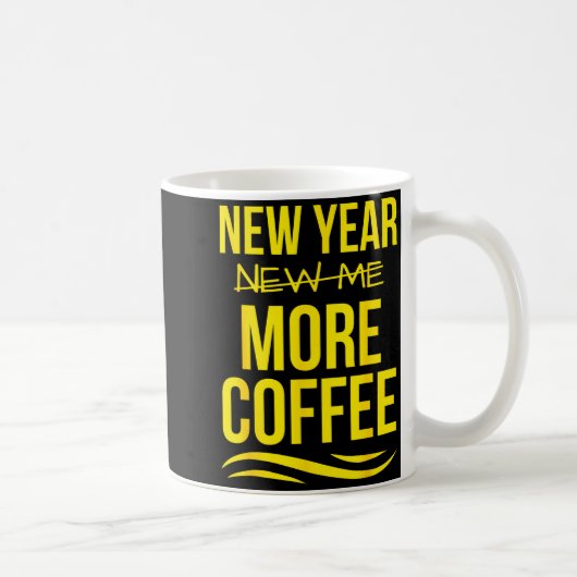 Retro New Year More Coffee Morning Motivation Caff コーヒーマグカップ (右)