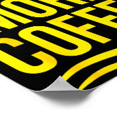 Retro New Year More Coffee Morning Motivation Caff ポスター (角)