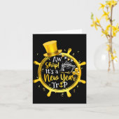 Retro New Year Trip Cruise Matching Family Vacatio カード (黄色い花)