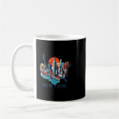Retro New York Skyline Silhouette _1  コーヒーマグカップ (左)