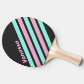 Retro Night Prism Angled Striping with Name 卓球ラケット (横)