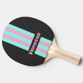 Retro Night Prism Pin Stripes with Name 卓球ラケット (横)